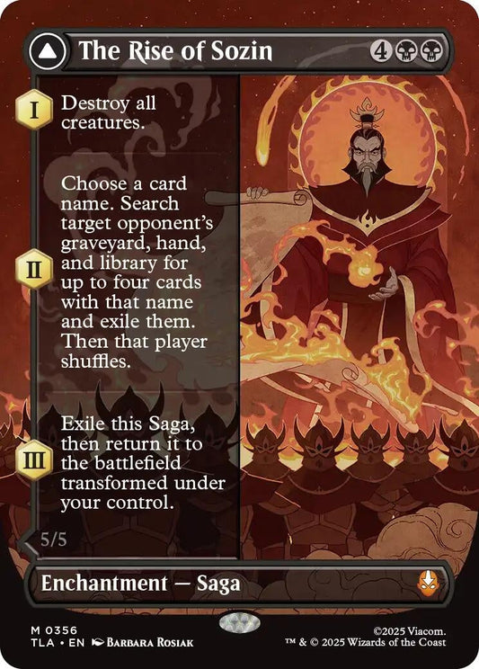 The Rise of Sozin (Borderless) (356) (Foil) [Avatar: The Last Airbender]
