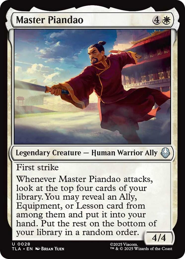 Master Piandao (28) (Foil) [Avatar: The Last Airbender]