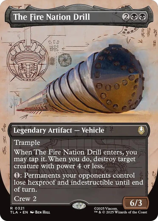 The Fire Nation Drill (Borderless) (321) (Foil) [Avatar: The Last Airbender]