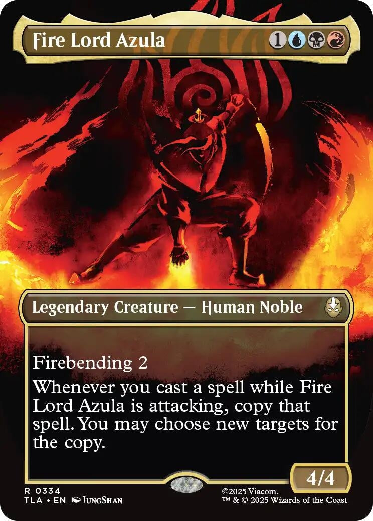 Fire Lord Azula (0334) (Borderless) (334) (Foil) [Avatar: The Last Airbender]