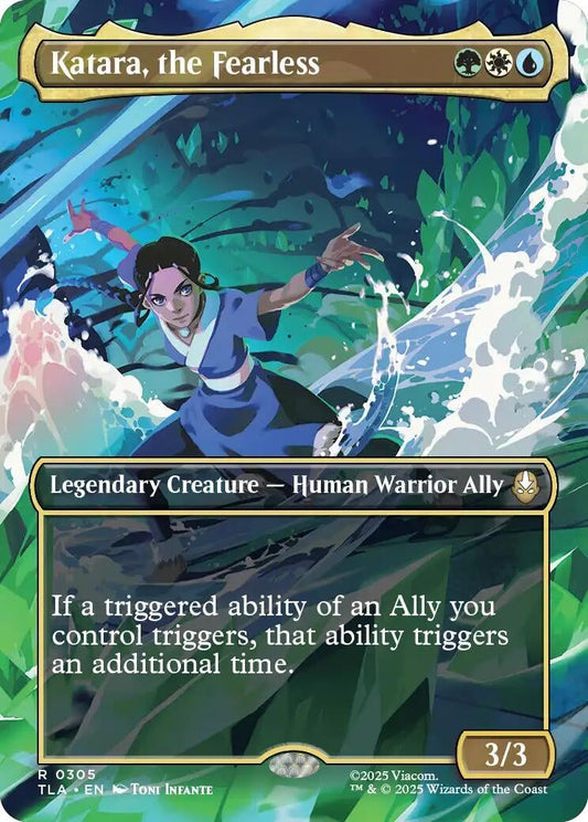 Katara. the Fearless (Borderless) (305) (Foil) [Avatar: The Last Airbender]
