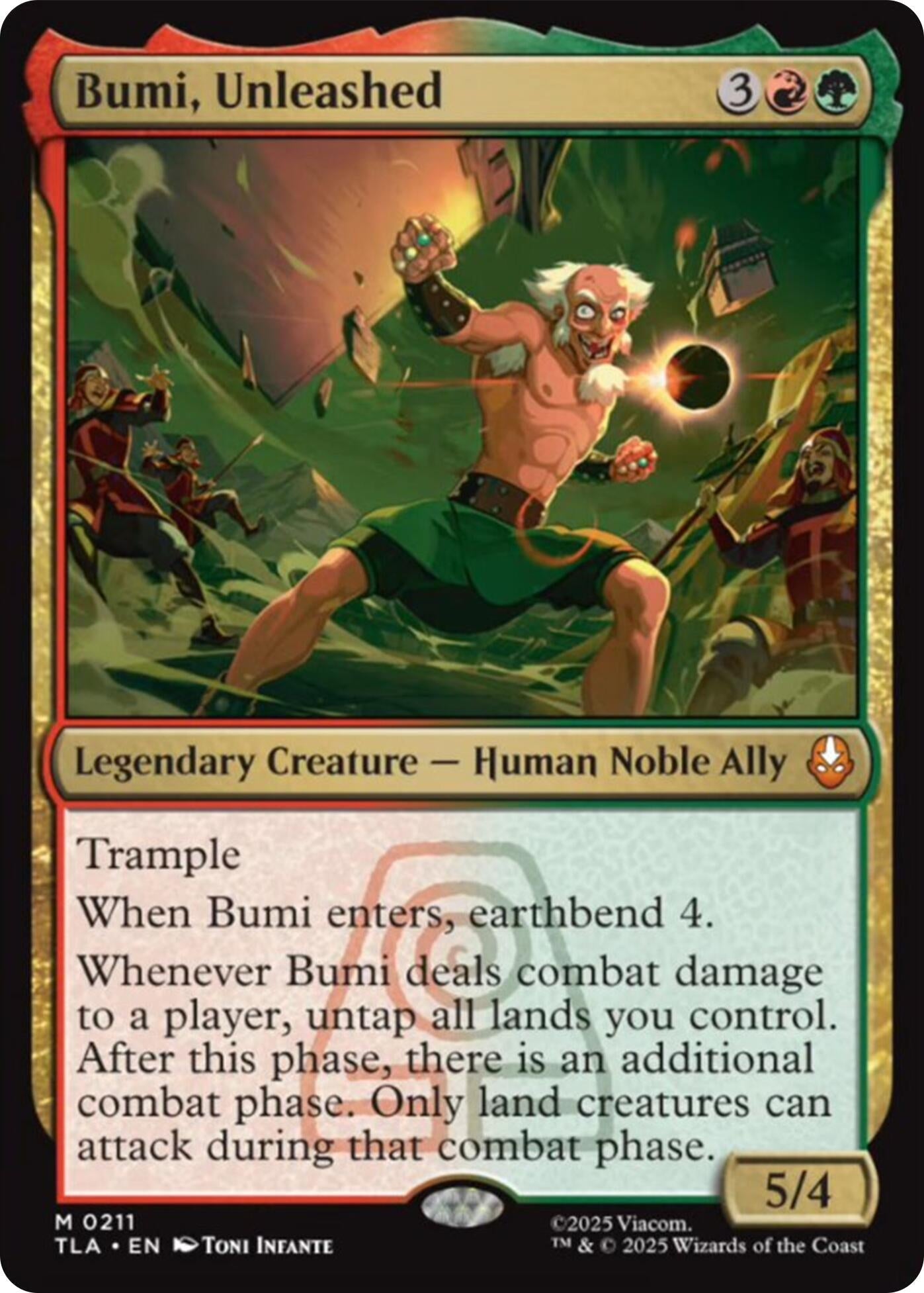 Bumi. Unleashed (211) (Foil) [Avatar: The Last Airbender]