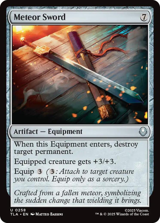 Meteor Sword (258) (Foil) [Avatar: The Last Airbender]
