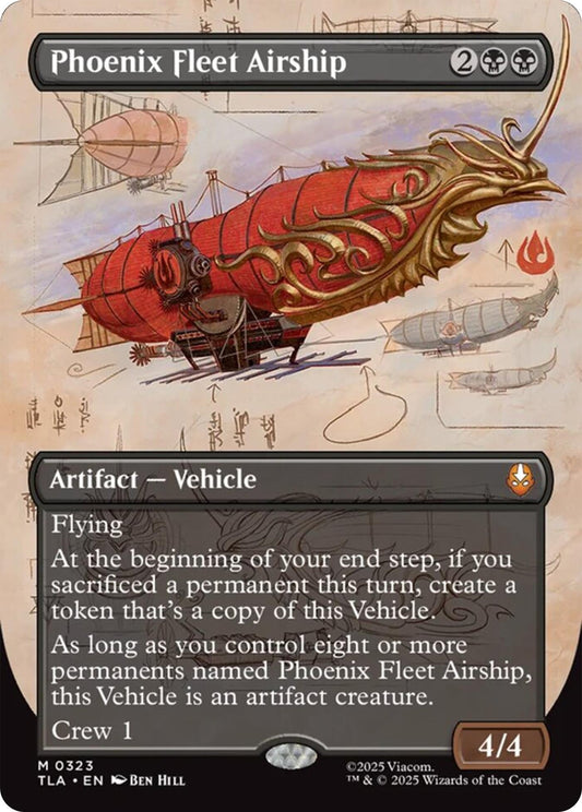 Phoenix Fleet Airship (Borderless) (323) (Foil) [Avatar: The Last Airbender]
