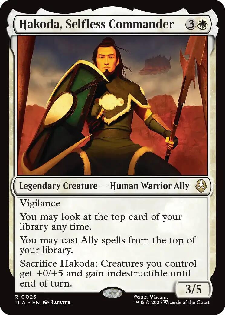 Hakoda. Selfless Commander (23) (Foil) [Avatar: The Last Airbender]