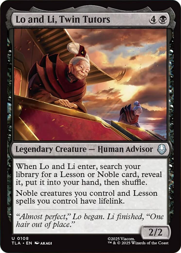 Lo and Li. Twin Tutors (108) (Foil) [Avatar: The Last Airbender]