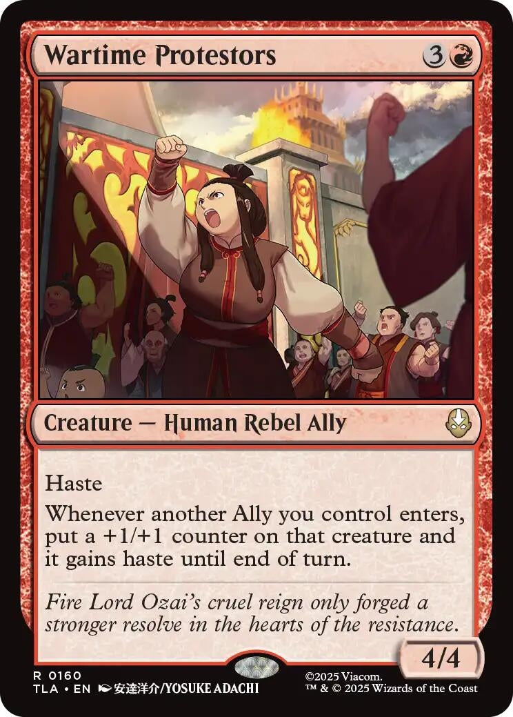 Wartime Protestors (160) (Foil) [Avatar: The Last Airbender]