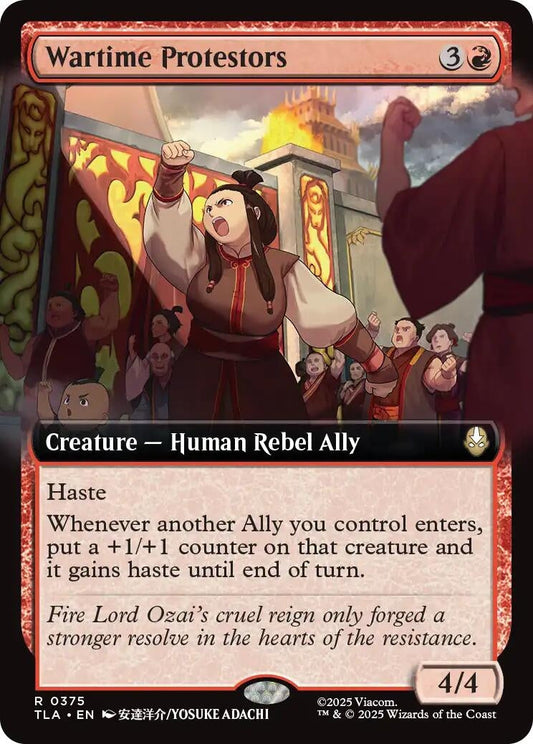 Wartime Protestors (Extended Art) (375) (Foil) [Avatar: The Last Airbender]
