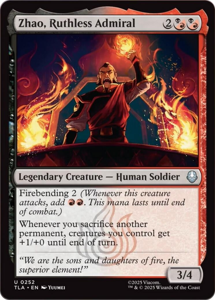 Zhao. Ruthless Admiral (252) (Foil) [Avatar: The Last Airbender]