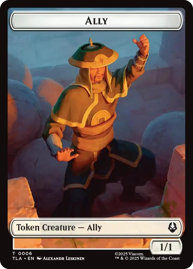 Ally (0006) // Clue (0017) Double-Sided Token (6 // 17) (Foil) [Avatar: The Last Airbender]