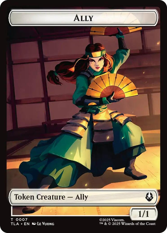Ally (0007) // Clue (0018) Double-Sided Token (7 // 18) (Foil) [Avatar: The Last Airbender]
