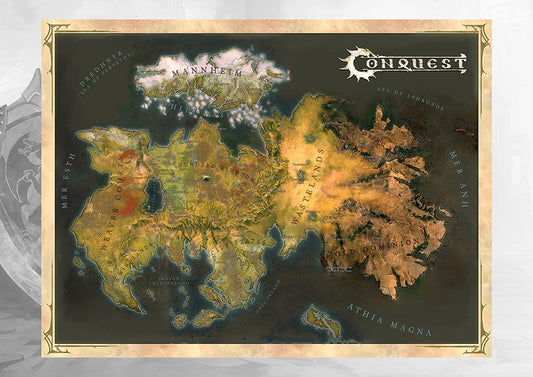 Conquest Cloth Map Of Alektria. The First Continent Of EÄ